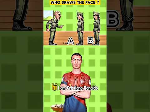 who drew the face.? #ronaldo #quiz #riddlechallenge #riddleaddict #logicpuzzles #riddleoftheday