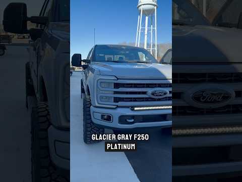 Brandt’s 2024 GLACIER GRAY Ford F250 PLATINUM 2.5” Leveled on 37s & 24s