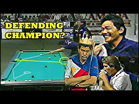 Young Efren Reyes challenges a Defending Champion