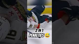 2 in 1 Penalties #nhl #nhlhighlights #hockey #hockeyhighlights #nhl24 #nhlpicks #nhlpickstoday