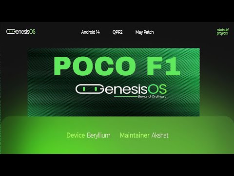 POCO F1 GenesisOS - Utopia - V2.0 - beryllium - OFFICIAL  ChangeLog & Switch To System_ext Partition