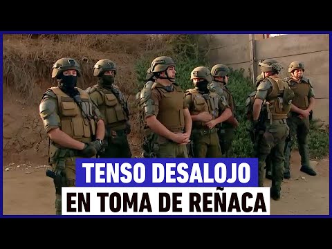 Tenso desalojo en toma de Reñaca