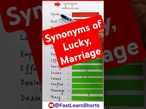 Synonyms of Lucky, Marriage #shorts #youtubeshorts #vocabulary #englishspeaking @FastLearnShorts