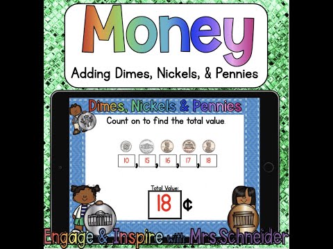 Adding Dimes, Nickels, & Pennies Boom Cards!