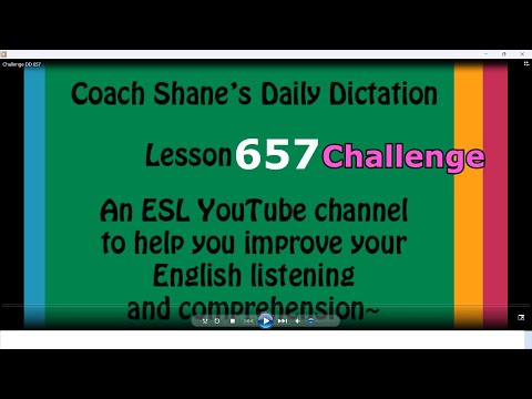 Daily Dictation #657 CHALLENGE – Study English Listening with Coach Shane and Let’s Master English