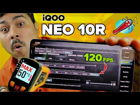 iQOO Neo 10R BGMI Pubg Gaming Test in 120 FPS - Does it Heat🔥