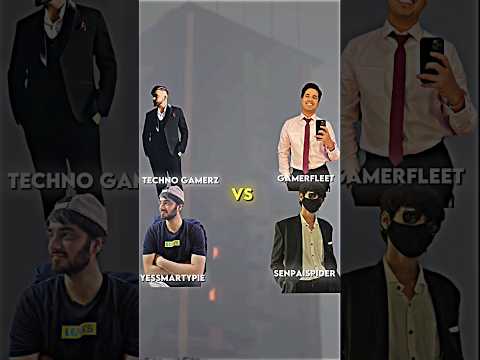 Techno gamerz YesSmartyPie VS Anshu bisht Senpaispider 🔥😎 #technogamerz #anshubisht #smartypie