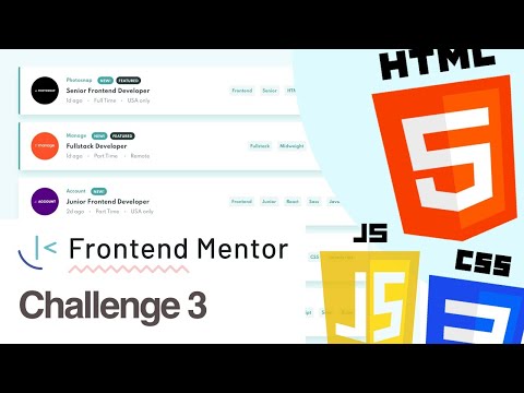 LIVE SESSION: Frontendmentor.io Challenge 3 - building a jobs listing page