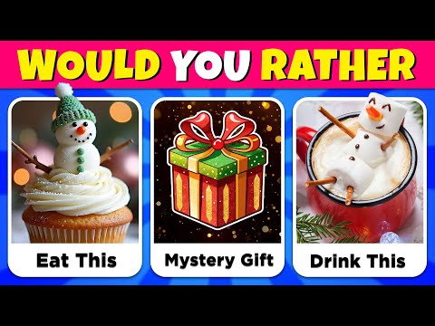 Would You Rather...? Mystery Dish 🎅🏻🧁 CHRISTMAS Edition 🎄 Quiz Rainbow