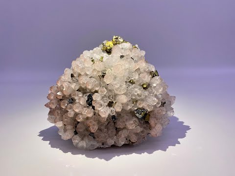 Quartz with Pyrite, Chalcopyrite & Tetrahedrite Minerals, Rocks and Crystals