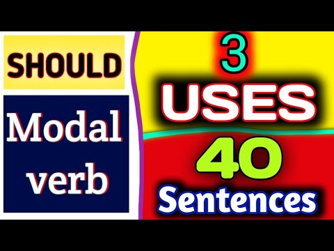 Modal verb "Should" : 3 USES of SHOULD | 40 English Sentences with "Should" and "Shouldn't" -Grammar