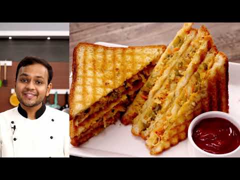 कैफ़े वाली ग्रिल सैंडविच की रेसिपी - mix veg grill sandwich cafe style recipe - cookingshooking