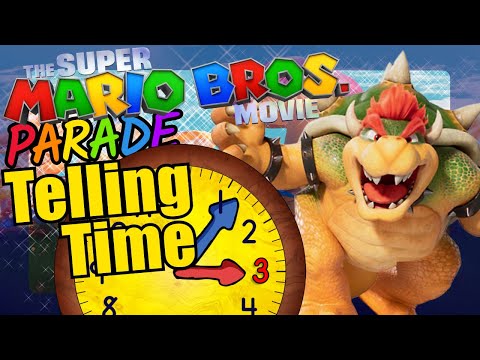 Super Mario Bowser Teaching How to Tell Time on a Clock Educational Video for Kids