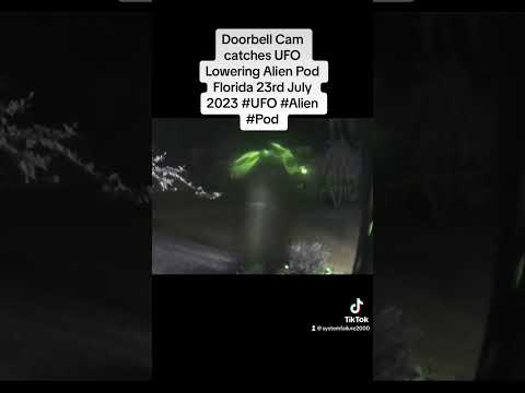 Doorbell Cam catches UFO Lowering Alien Pod Florida 23rd July 2023 #UFO #Alien #Pod