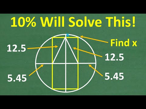 Only 10% Can Solve This! Find x in This Circle & Rectangle Problem!