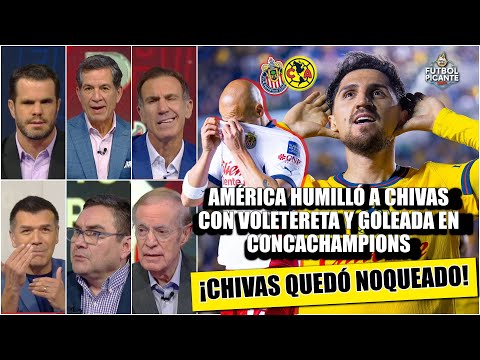 AMÉRICA ELIMINÓ a CHIVAS de CONCACHAMPIONS con contundente triunfo. Pasó a cuartos | Futbol Picante