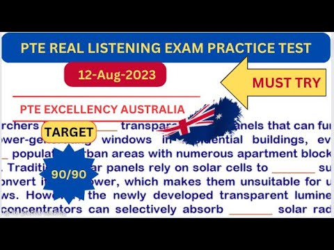 PTE Real Listening Fill in the Blanks || Aug 2023 PTE Prediction || 90/90 Test