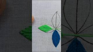 Leaves hand embroidery design #diy #craft #sewing #handwork #trending