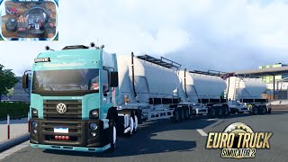 Euro Truck Simulator 2 | New Truck Volkswagen Constellation | Triple Trailers | Logitech g29