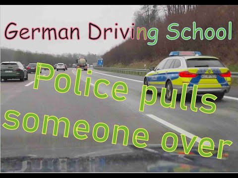 German Driving School - Police Pulls Someone Over - Fahrschule English