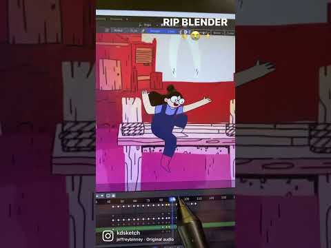 What it’s REALLY like to animate in #blender Grease Pencil ✏️ 👀 #animation #2d