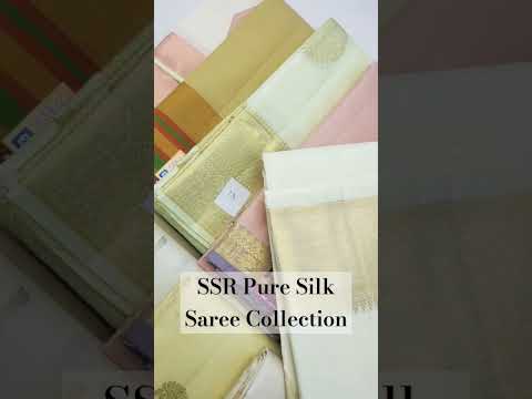 Pure Kancheevaram Silk Cream Saree Collection #latestfashiontrends #asianbride #southasianwedding