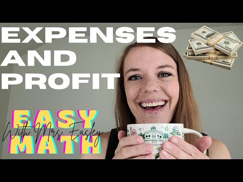 EXPENSES AND PROFIT [Real Life Example] 4th Grade Math