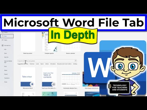 The Microsoft Word File Tab in Depth