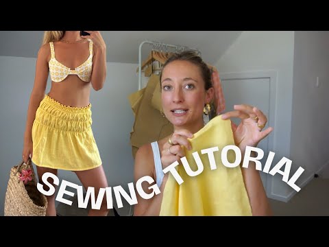 Easy Sewing Tutorial - Mini Skirt [no sewing pattern needed] DIY