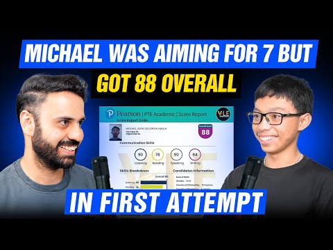 Michael Achieves an Impressive 88 in PTE | 90 in Speaking & Listening | Learn His Strategies | VLE