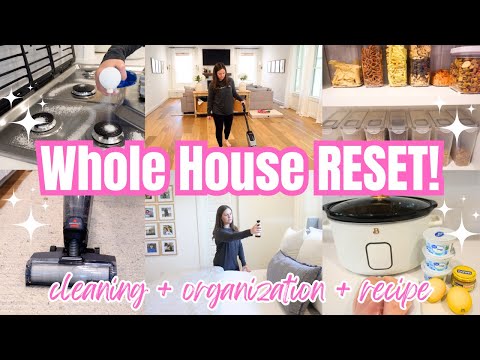 Whole House Reset Get It All Done Cleaning! Cleaning Motivation + Pantry Organization + Laundry!