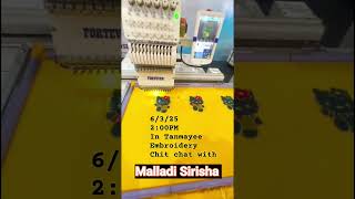 pan india computer embroidery machines distributer malladi Sirisha interview.don't miss,join with us