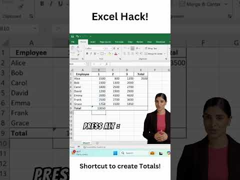 Create Quick Totals | Ms Excel Hack