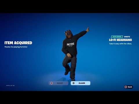 Buying the Lo-Fi Headbang emote in Fortnite