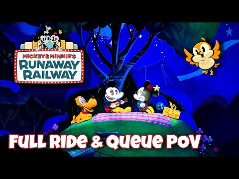 [4K] Mickey and Minnie’s Runaway Railway RIDE POV and EMPTY Queue Walkthrough! 2023 Disneyland