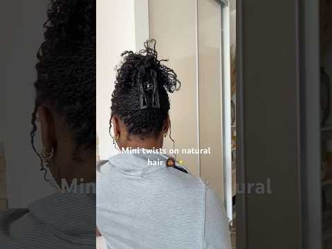 Mini twist on my natural hair #minitwists #minitwiststyles #naturalhair #naturalhairstyles