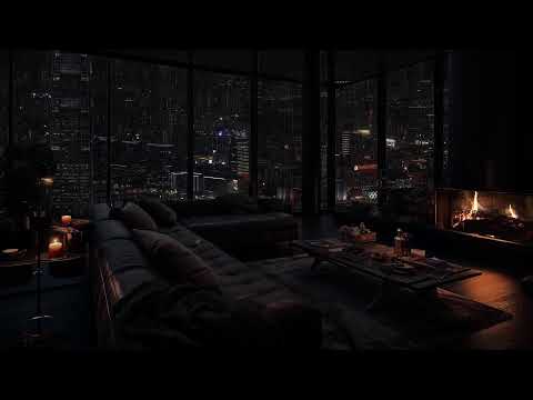 Rain sounds to sleep | Relax your sleep disorders in a cozy urban apartment