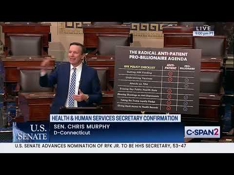 Murphy Holds the Senate Floor to Oppose Nomination of RFK Jr. For HHS Secretary