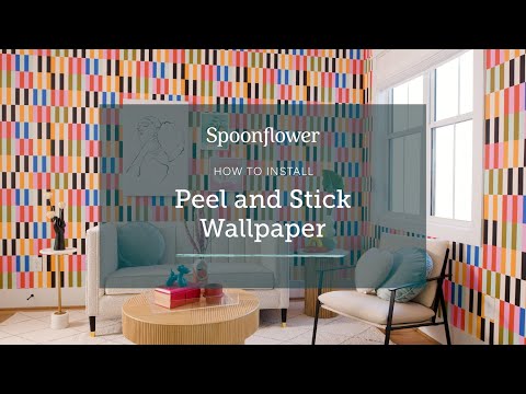 How to Install Spoonflower's Peel and Stick Wallpaper | Spoonflower