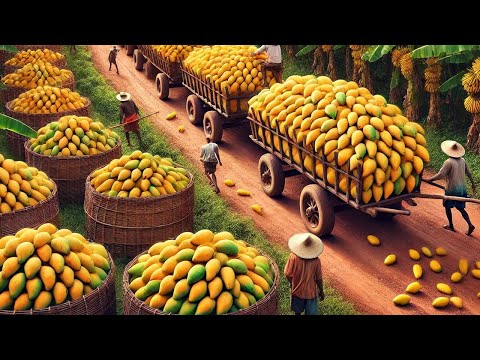 Farmers Harvest And Process Millions Of Tons Of Pineapples, Mangoes, Bananas And Watermelons