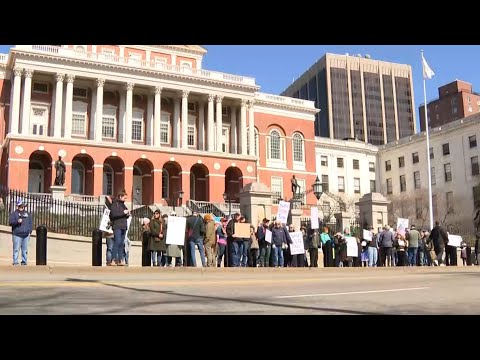 Rally held at Massachusetts state House in protest to cuts at Department of Veterans Affairs