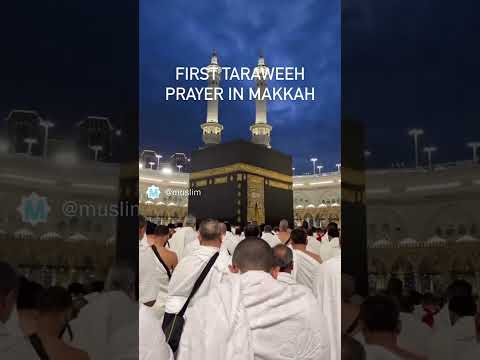 FIRST RAMADAN TARAVEEH IN MECCA SAUDIA ARABIA #ramadan #ytshorts #youtubeshorts #shorts