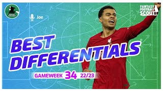 FPL DGW 34 BEST DIFFERENTIALS  | Fantasy Premier League Tips 22/23