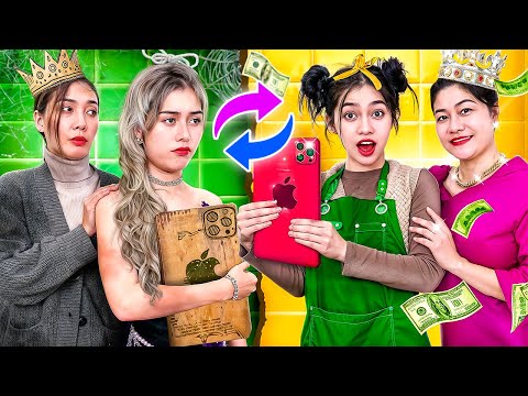 Rich Mom Vs Poor Mom Swap Daughter! Rich Girl Became Broke Girl!