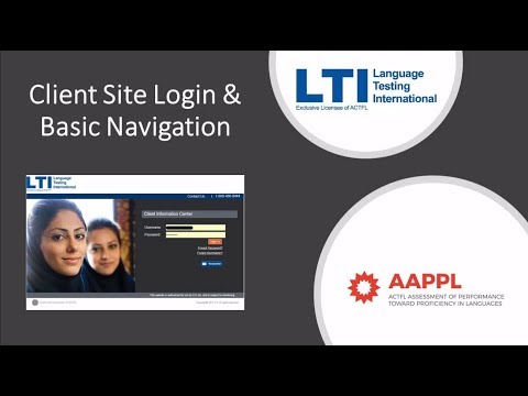 AAPPL - Client Site Login and Basic Navigation