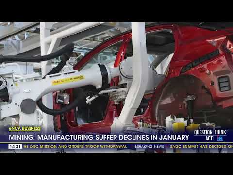 Mining, manufacturing suffer declines in January