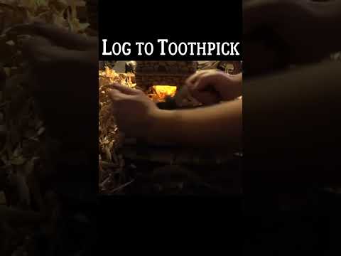 Log to Toothpick with Hand Plane