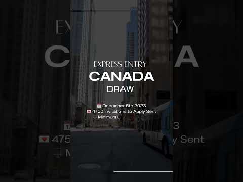 Express Entry Draw Canada on Dec 6th 2023.