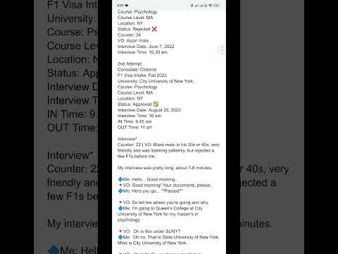 F1 Visa Interview Questions Asked First Attempt Rejected Second Attempt Approved  #usvisa