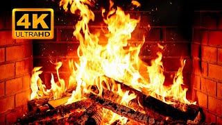 🔥 Cozy Fireplace 4K (12 HOURS). Fireplace with Crackling Fire Sounds. Fireplace Ambience